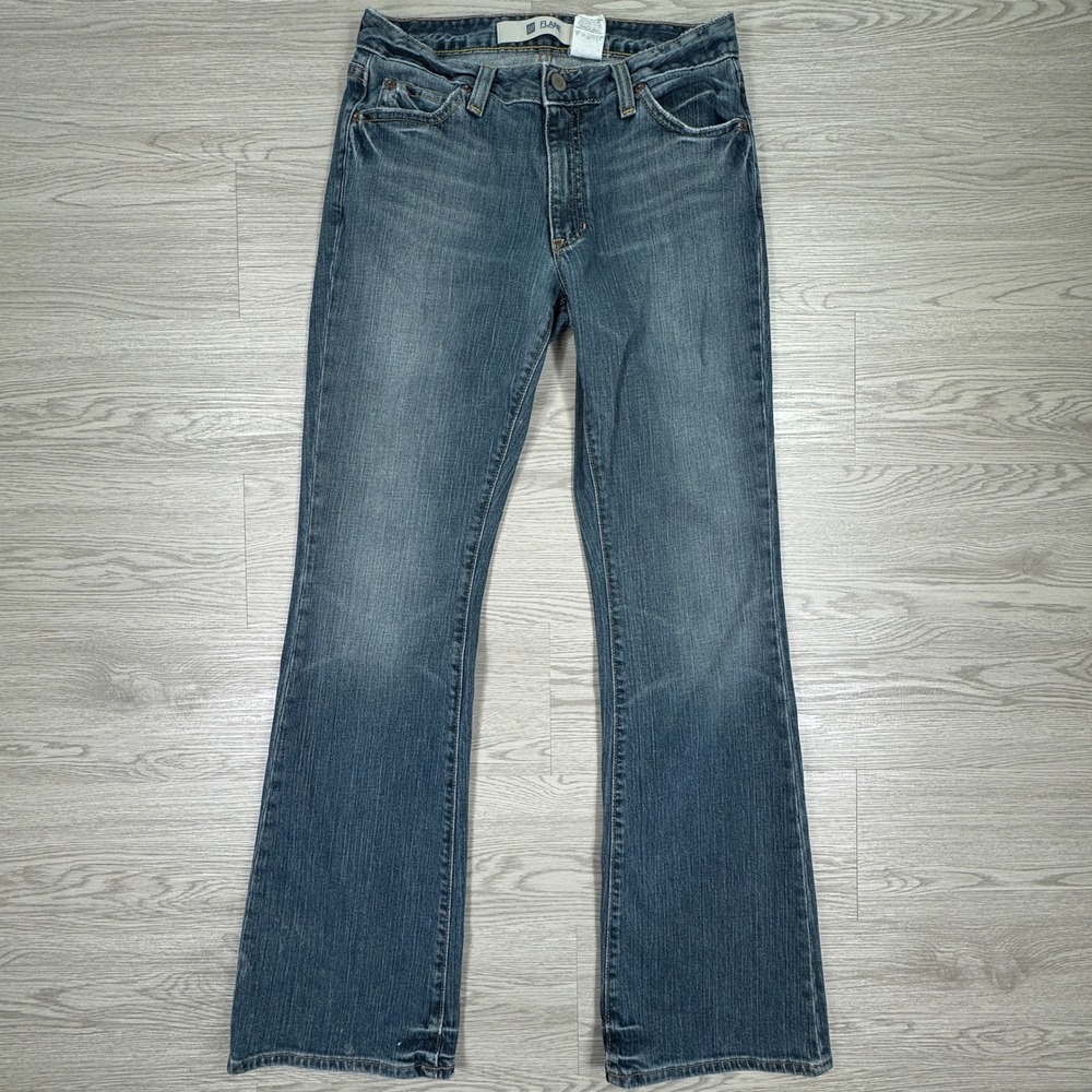 Gap Womens Flare Stretch Jeans Medium Wash Blue 4 Regular Low Rise Y2K Denim